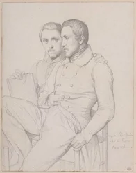 Double Self-Portrait of Hippolyte and Paul Flandrin